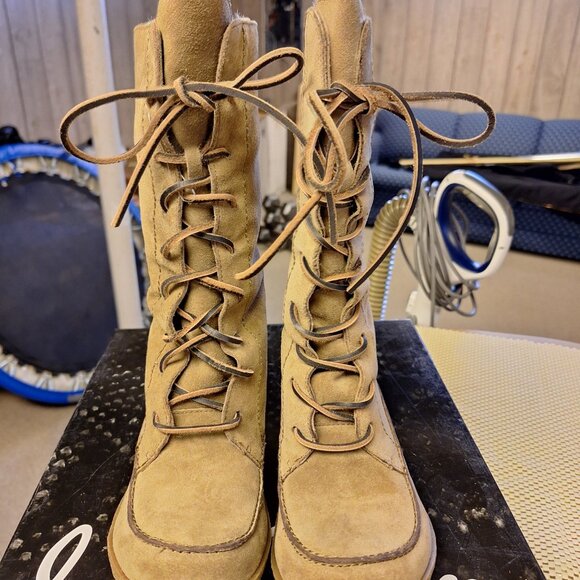 Sam Edelman Mateo Suede Faux Fur Lined Snowboots - Size 7 - Picture 2 of 6